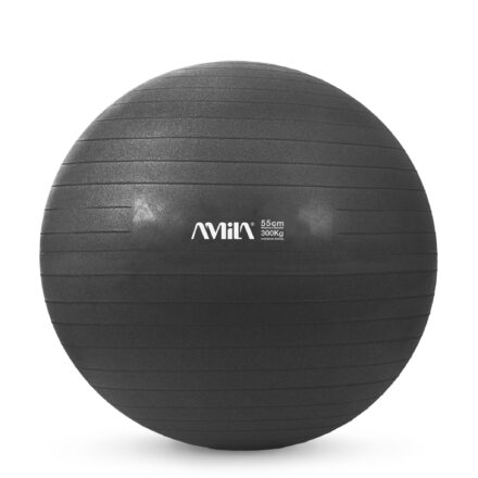 Μπάλα Γυμναστικής AMILA GYMBALL 55cm Μαύρη - Image 1