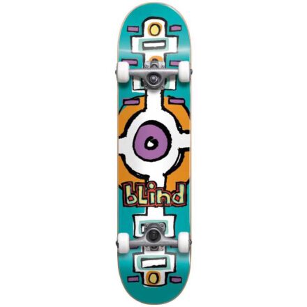 BLIND Round Space Yth FP Soft Wheels  Complete Skateboard 6.75'' - Teal - Image 1