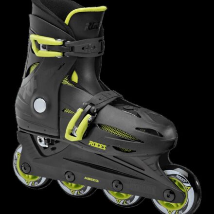 Roces Orlando 4.0 Inline Skates με Προστατευτικά και Κράνος, Μαύρο Λάιμ Χρώμα (Μαύρο), Μέγεθος (30-35) - Image 1