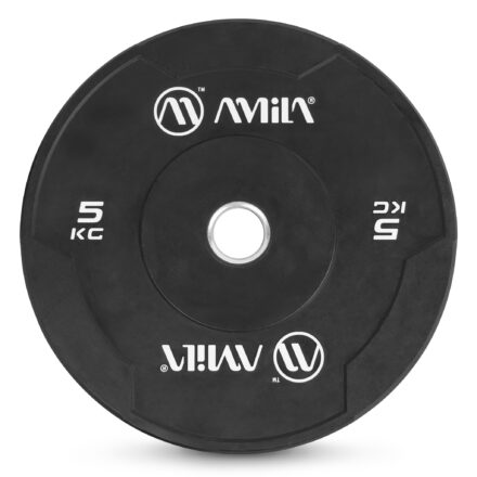 Δίσκος AMILA Black W Bumper Slim 50mm 5Kg - Image 1