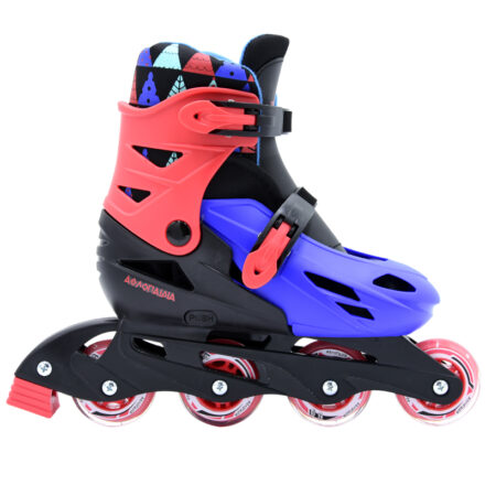 3K Αυξομειούμενα Πατίνια - Κόκκινο/Μαύρο/Μπλε Χρώμα (Κόκκινο-Μαύρο-Μπλε), Μέγεθος (39-42) - Image 1